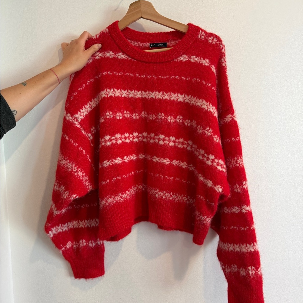 Fuzzy Oversized Crewneck Sweater
